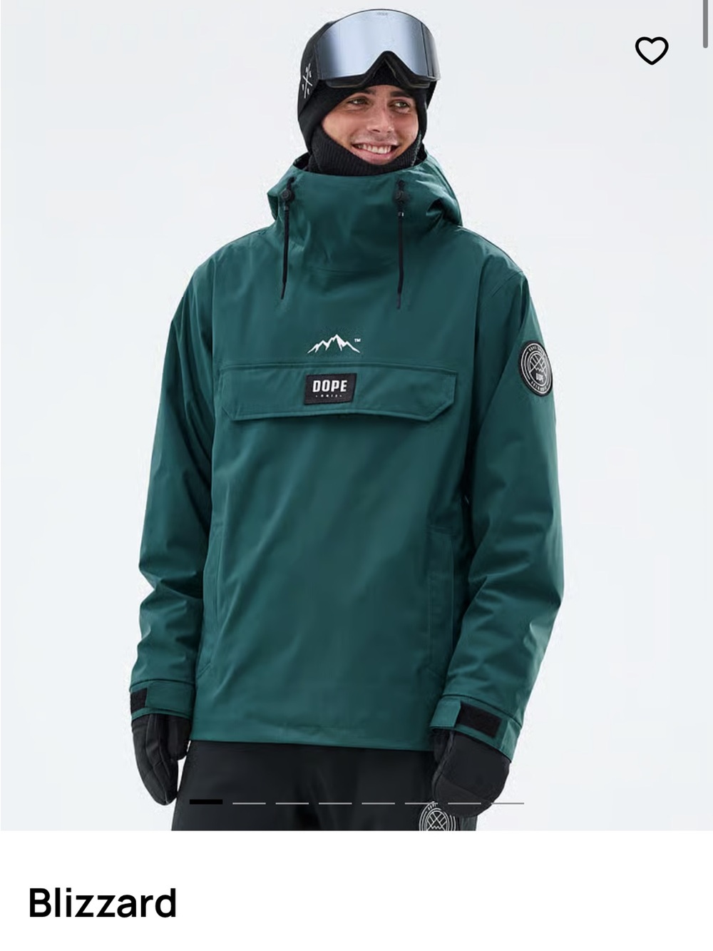 DOPE Blizzard Anorak Jacket in Bottle Green